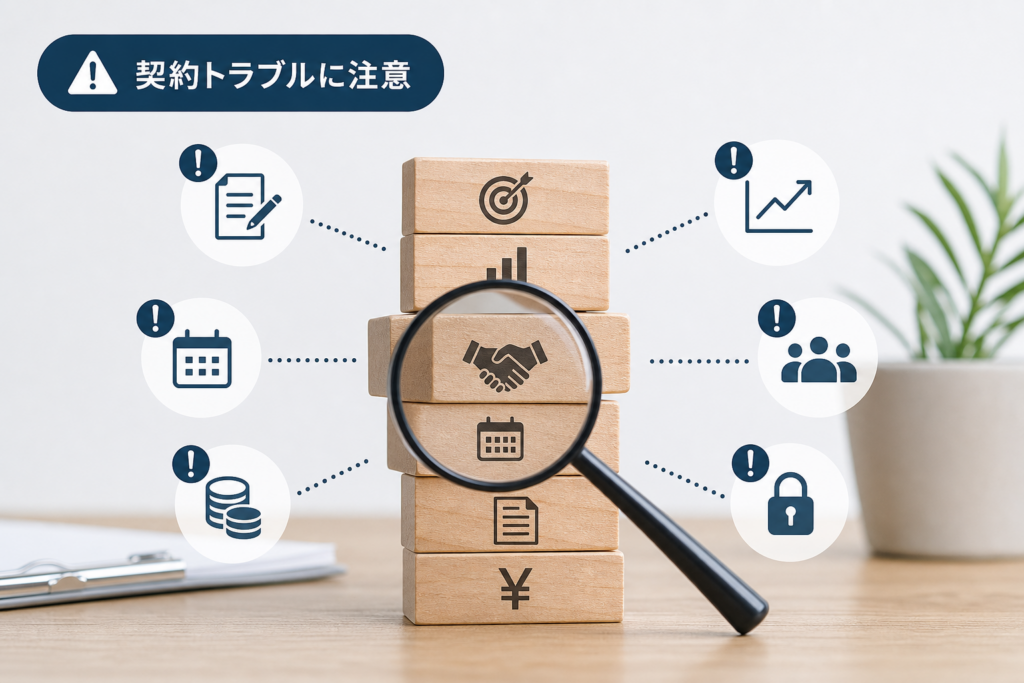 AIO・LLMO対策会社の契約トラブル事例と失敗しやすいポイント