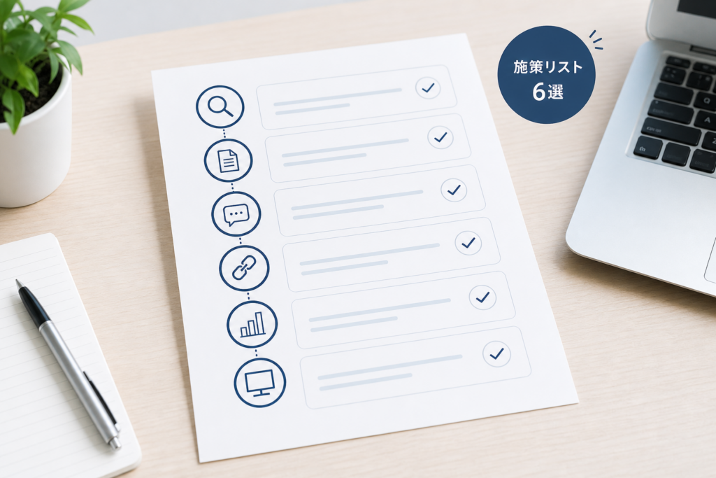 AIO対策として実施すべき中小企業向けの具体的な施策リスト