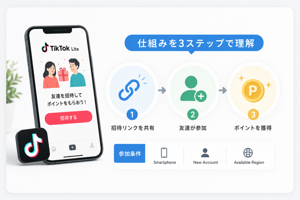 まずは整理!TikTokライト招待自演やり方のキャンペーン仕組みと参加条件