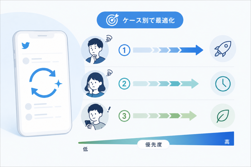 ケース別Twitterおすすめリセット優先度ガイド｜状況ごとの最短改善策
