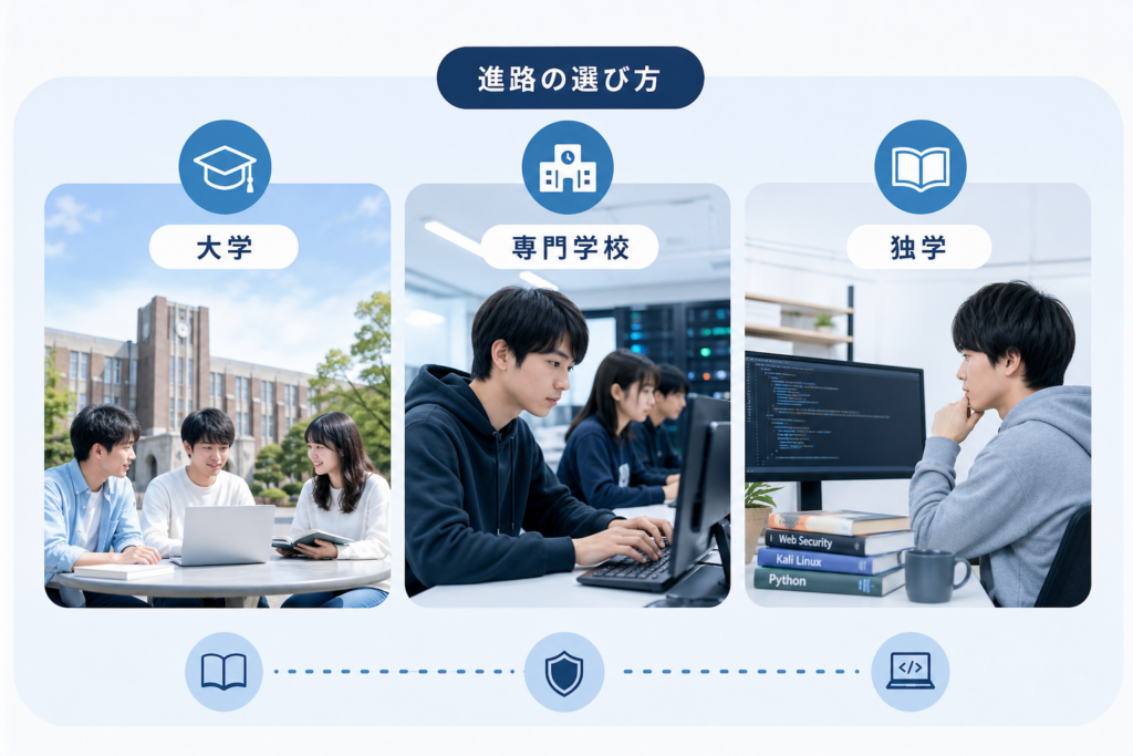 ホワイトハッカーになるには?大学・専門学校・独学の進路比較