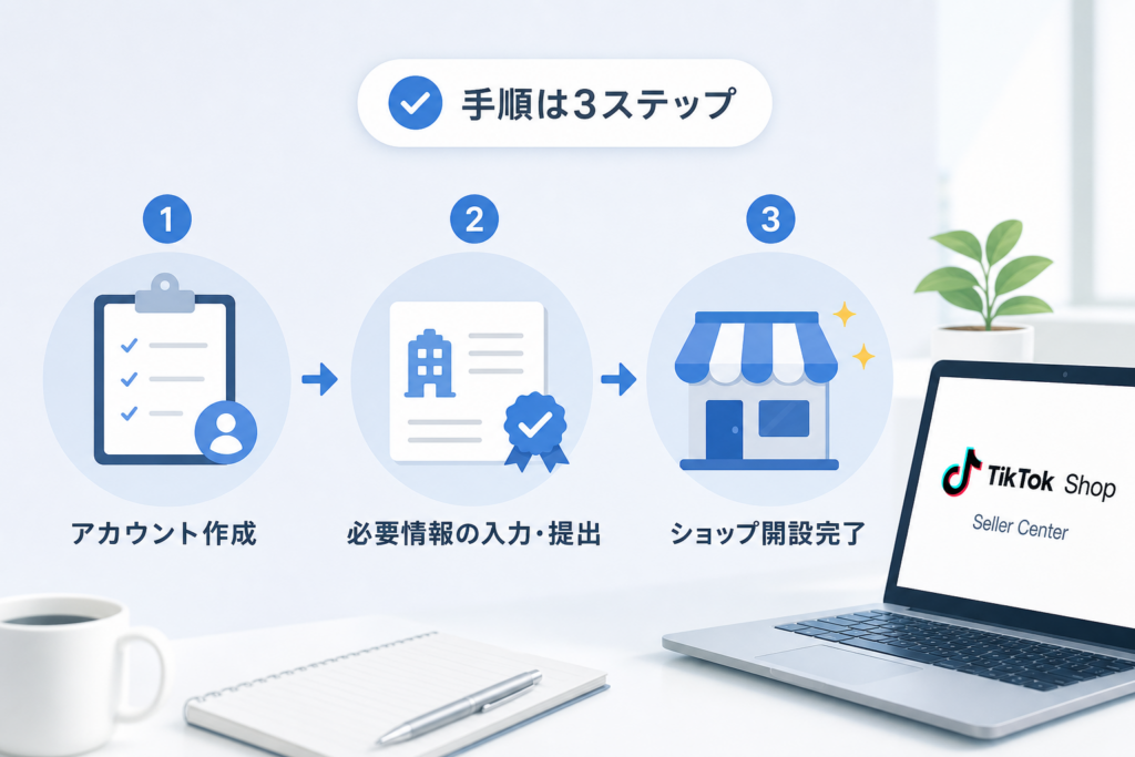 事業者向けTikTok Seller Center登録とショップ開設手順