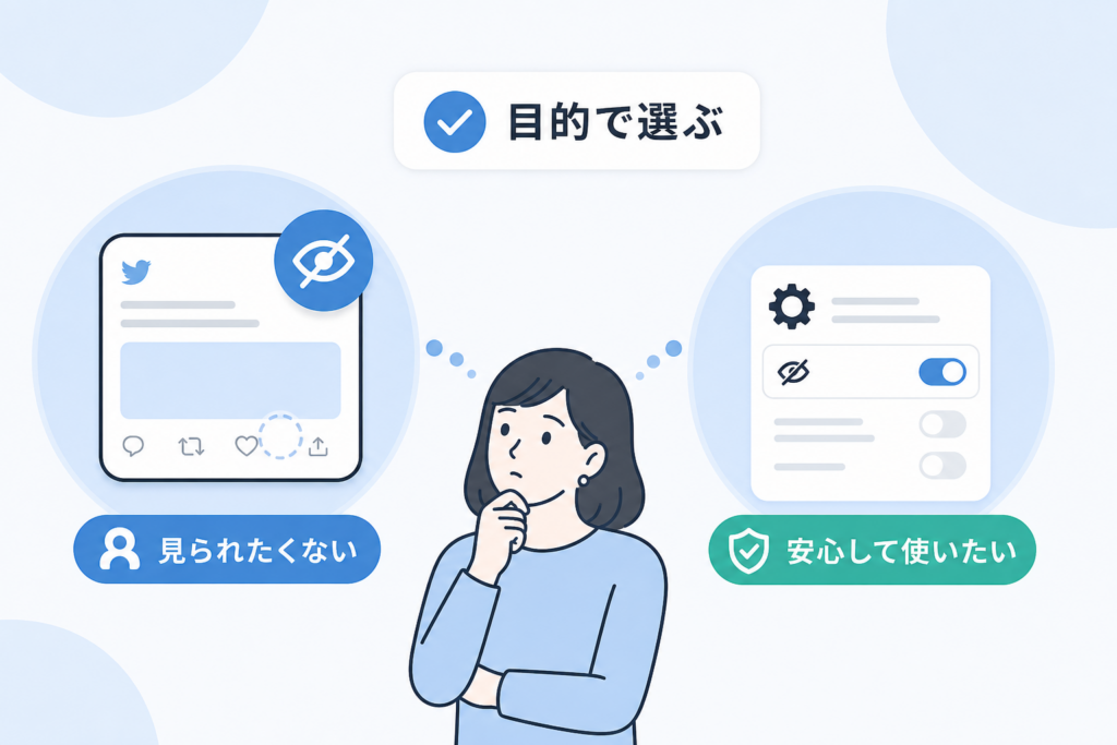 何をしたいのかで決まるTwitterいいね非表示の優先対策
