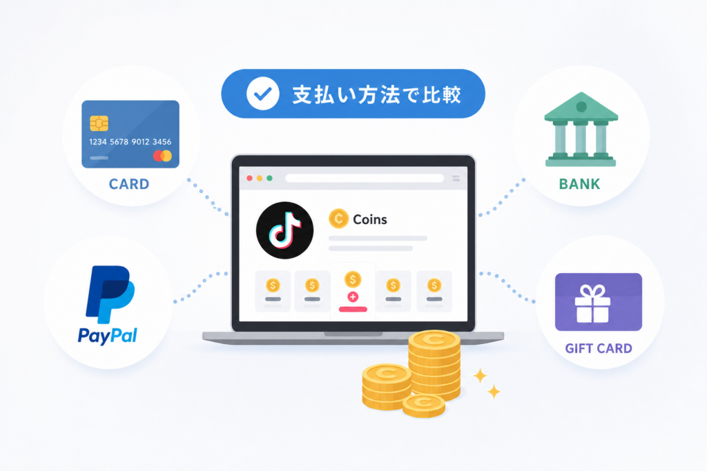 支払い方法別で比較するTikTokコインのブラウザチャージ活用法