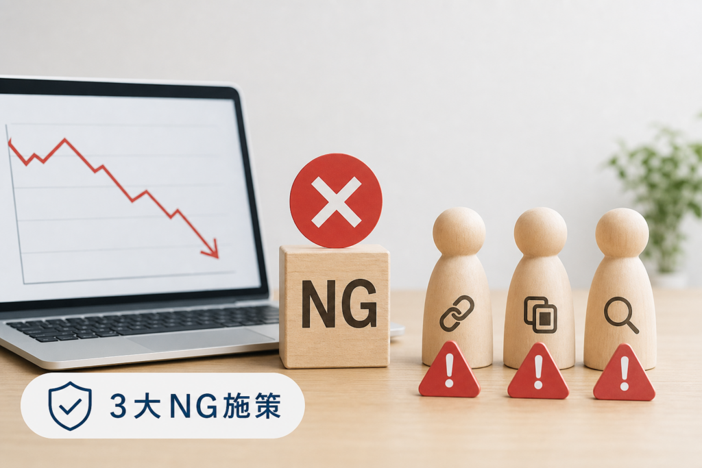 歯科SEO対策で絶対避けたい三大NG施策と順位急落のリスク