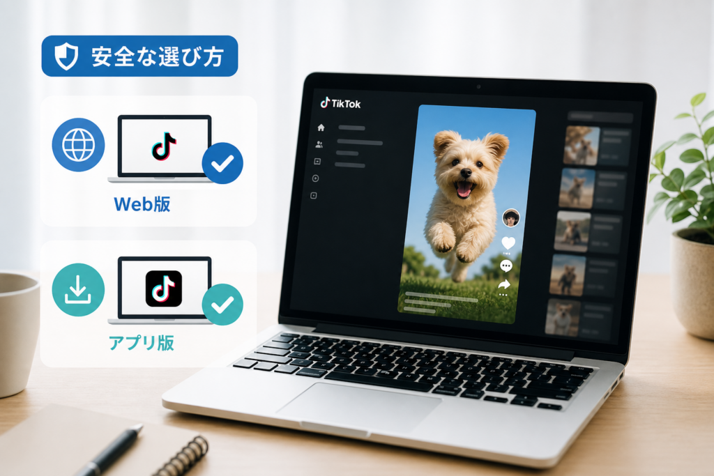 TikTok PCでの視聴・ログイン方法|安全なWeb版とアプリ版の選び方