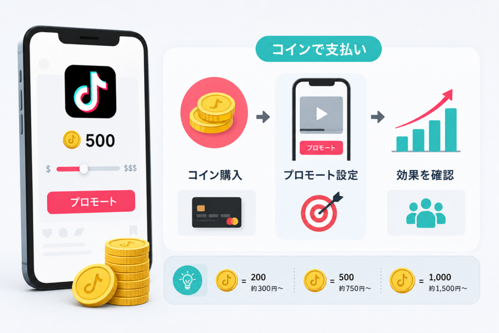 TikTokプロモートの料金体系とコイン仕組み:1日の現実的な予算と支払い方法