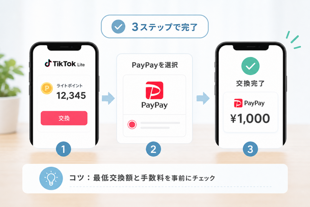 TikTokライトポイント交換でPayPayへ正しく変える手順とコツ