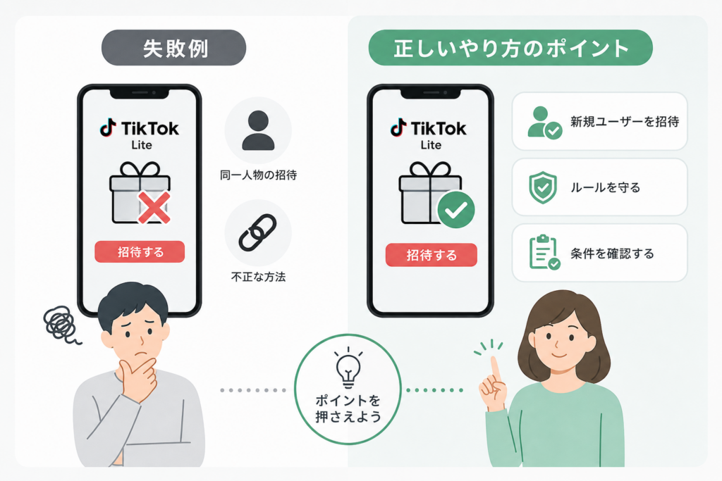 TikTokライト招待を失敗パターンから学ぶ正しいやり方