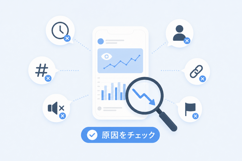 Twitterインプレッション数が少ない・伸びない・激減する時の原因と判定ポイント