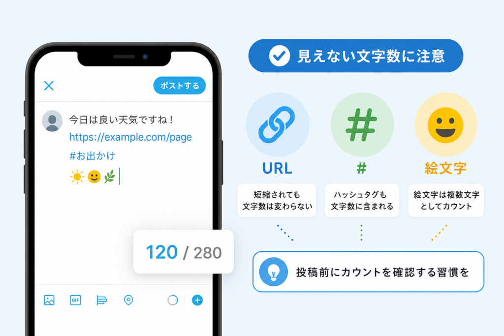 Twitter文字数カウントルール｜URL・ハッシュタグ・絵文字の落とし穴と対策