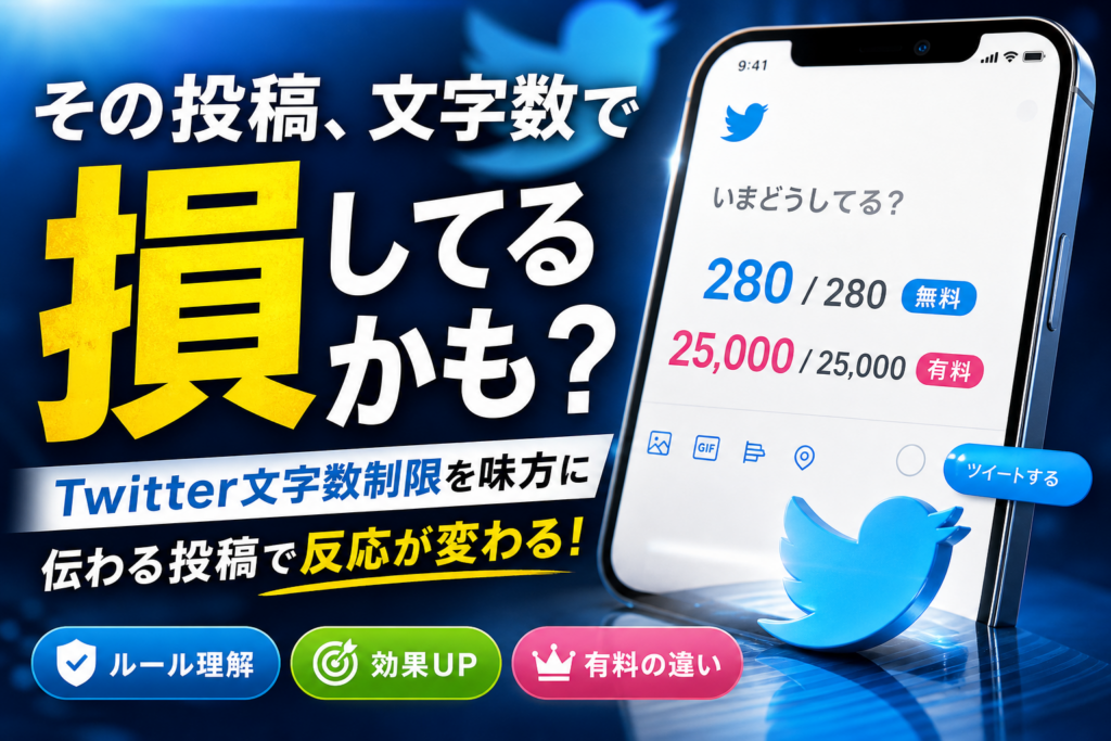 Twitter文字数制限｜無料280字・有料プランの違いと運用ルール | Next Life