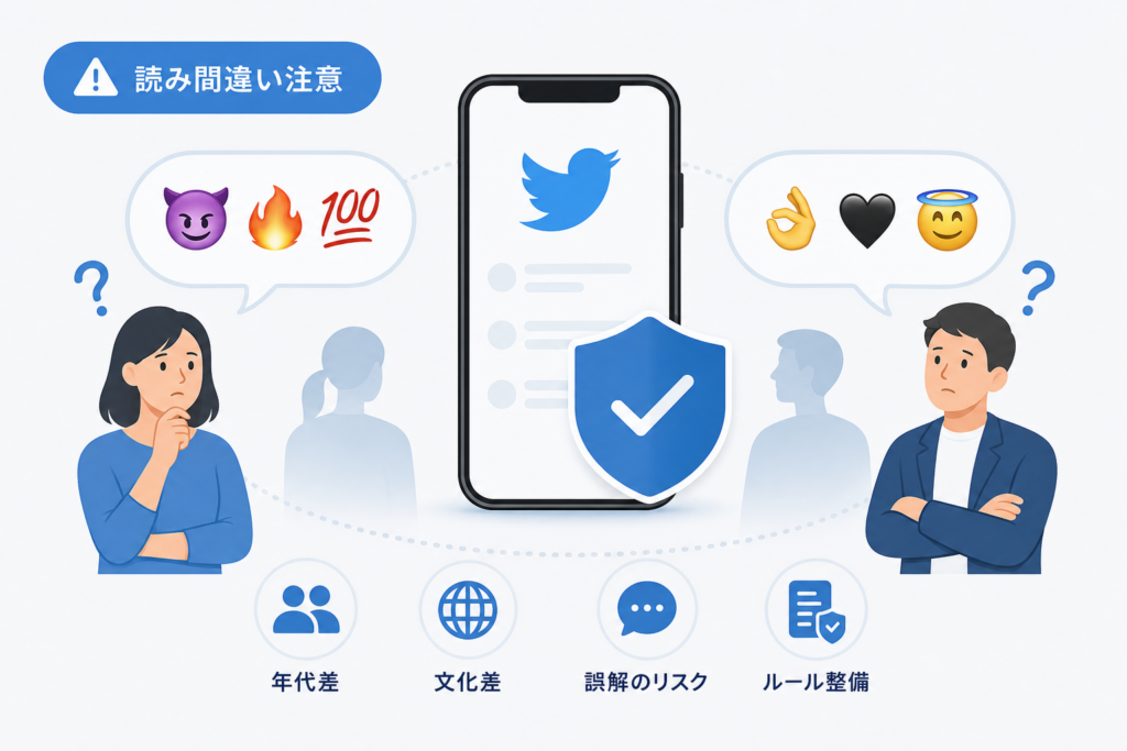 Twitter絵文字の隠語や年代ギャップなど運用リスク