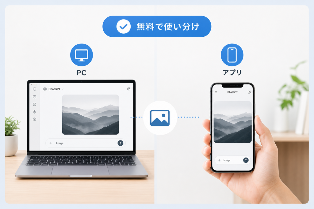 無料版でかしこく活用するPC・アプリ別のChatGPT画像生成の具体的な使い方