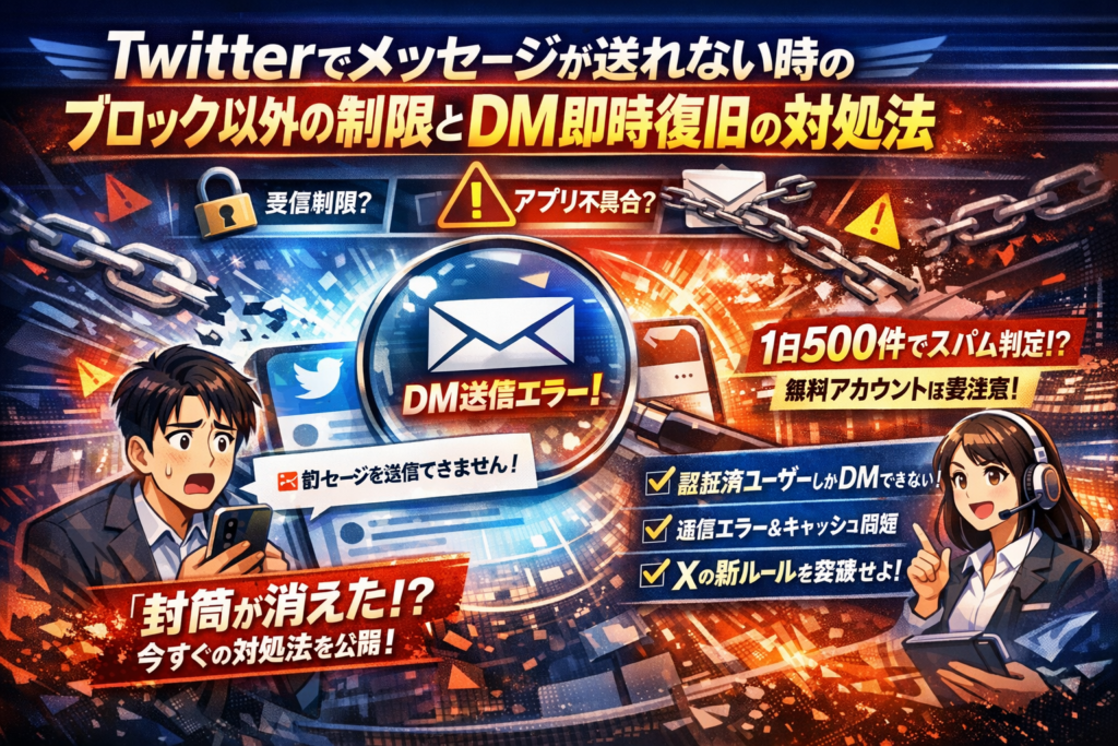 Twitterメッセージ送れない｜ブロック以外の制限と対処法 | Next Life