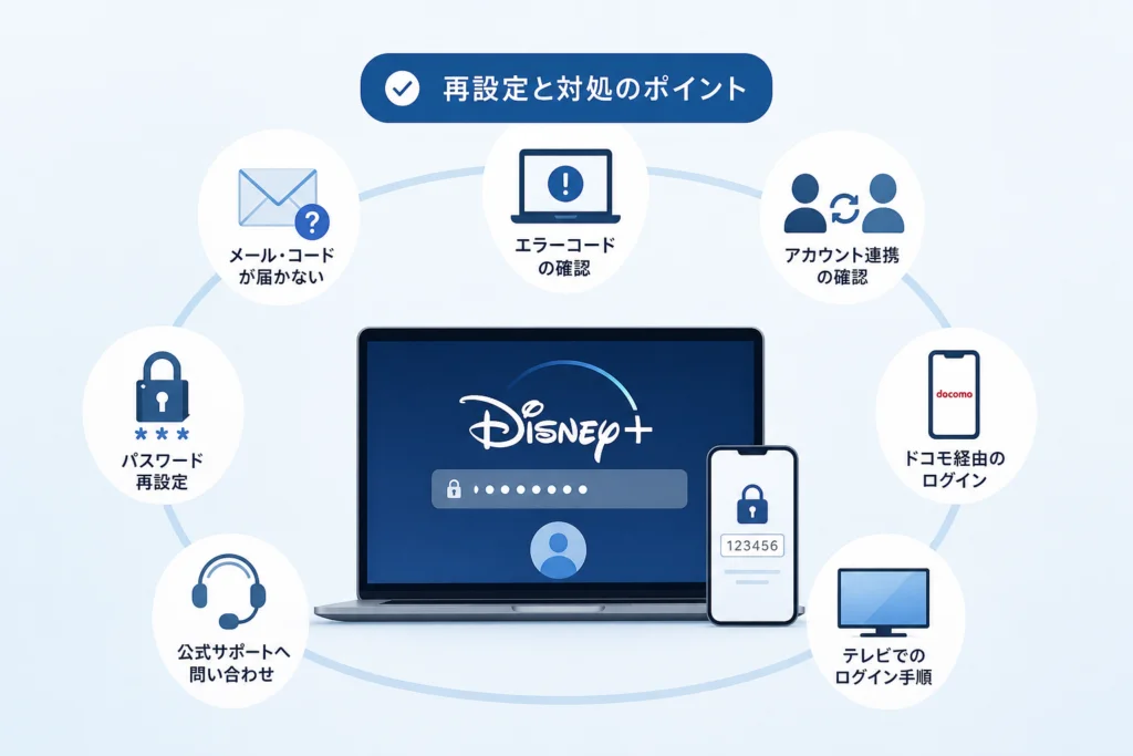 Disney+のパスワードを再設定する手順