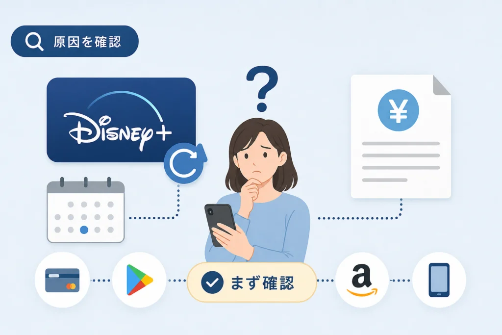 Disney+を解約したのに請求が続く主な原因