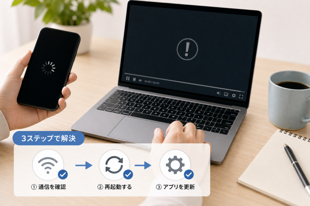 スマホとPCでPrime Videoが止まる場合の端末別確認手順