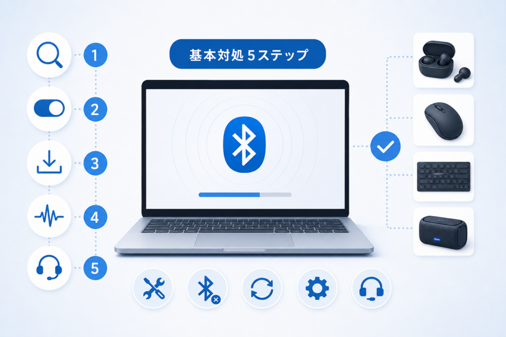 【安全性の高い順】Windows Bluetooth接続不能時の基本対処法