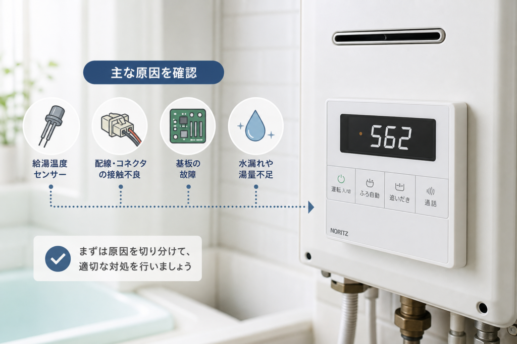 エラー562が表示される主な原因