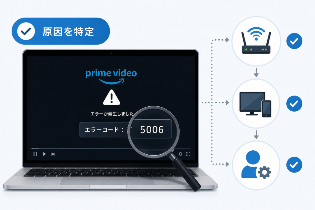 エラーコードからPrime Videoの不具合原因を確認する方法