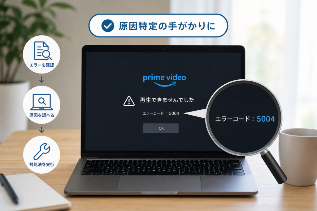 エラーコードからPrime Videoの不具合原因を確認する方法