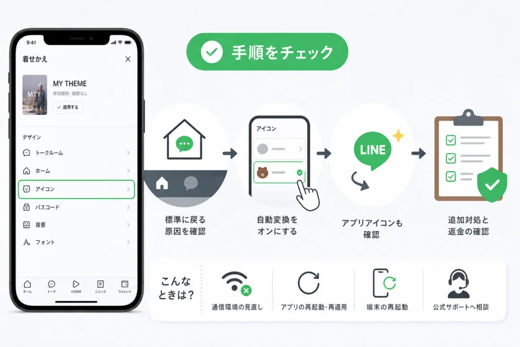 クリエイターズ着せかえの自動変換を確認する