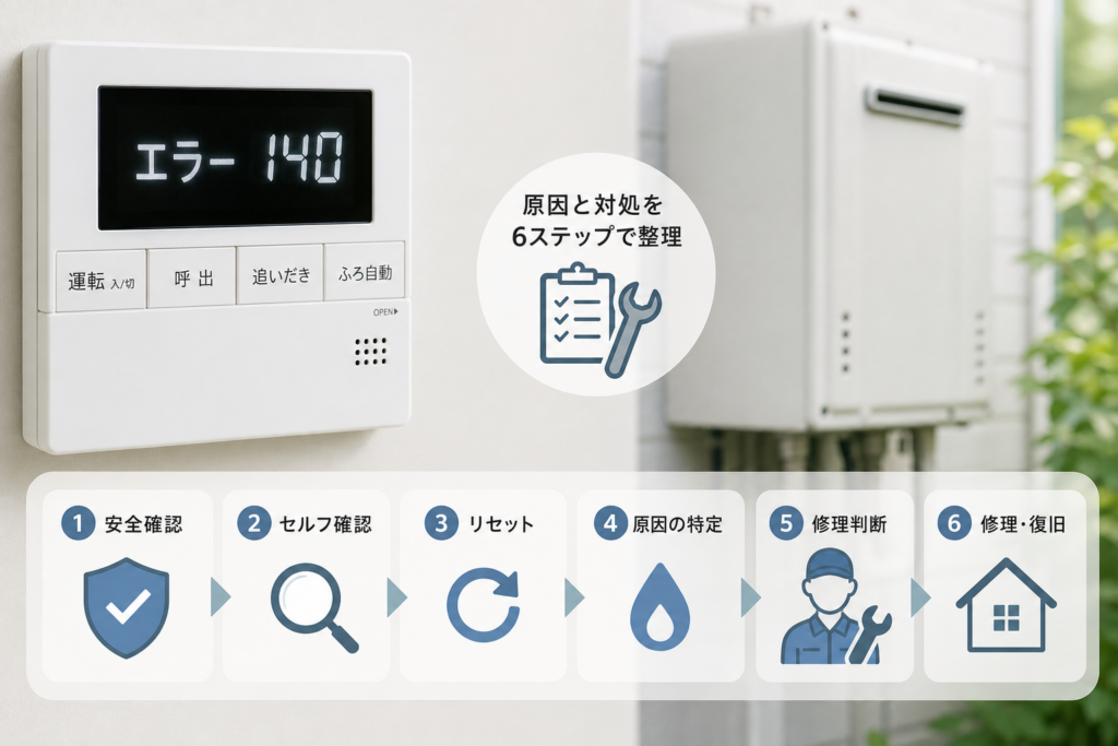 ノーリツ給湯器でエラー140に関係する部位(公式根拠の有無で分ける)