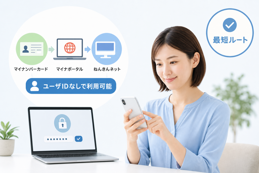 マイナポータルからユーザIDなしで利用する方法