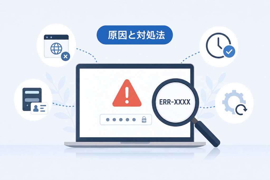 マイナポータルのエラーを障害・端末・暗証番号・電子証明書に分ける確認図