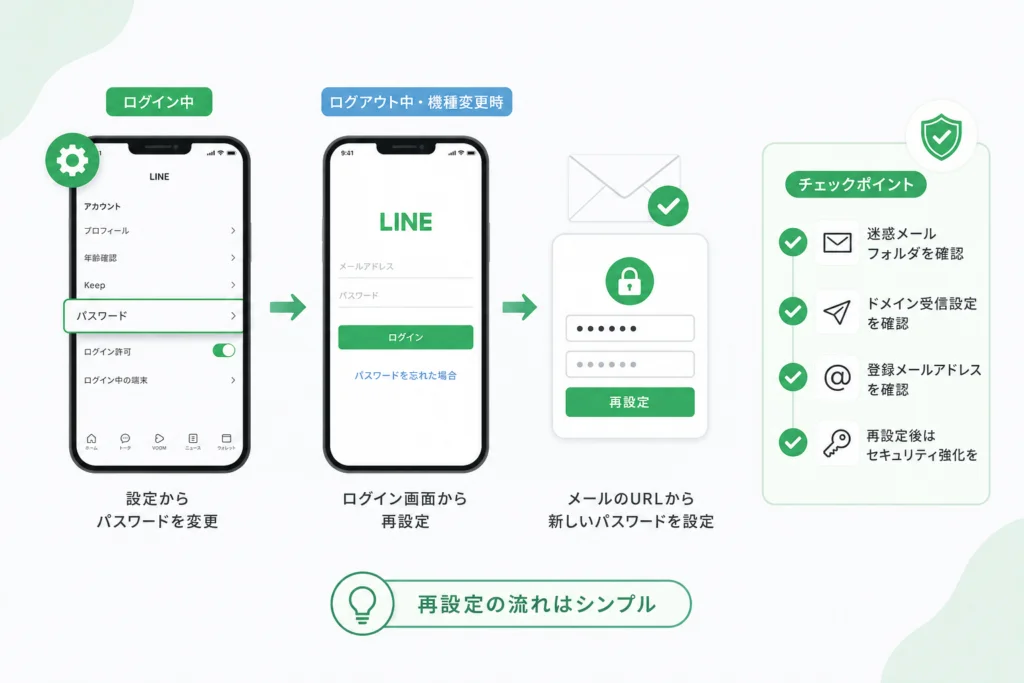 ログインできず、登録メールを受信できる場合