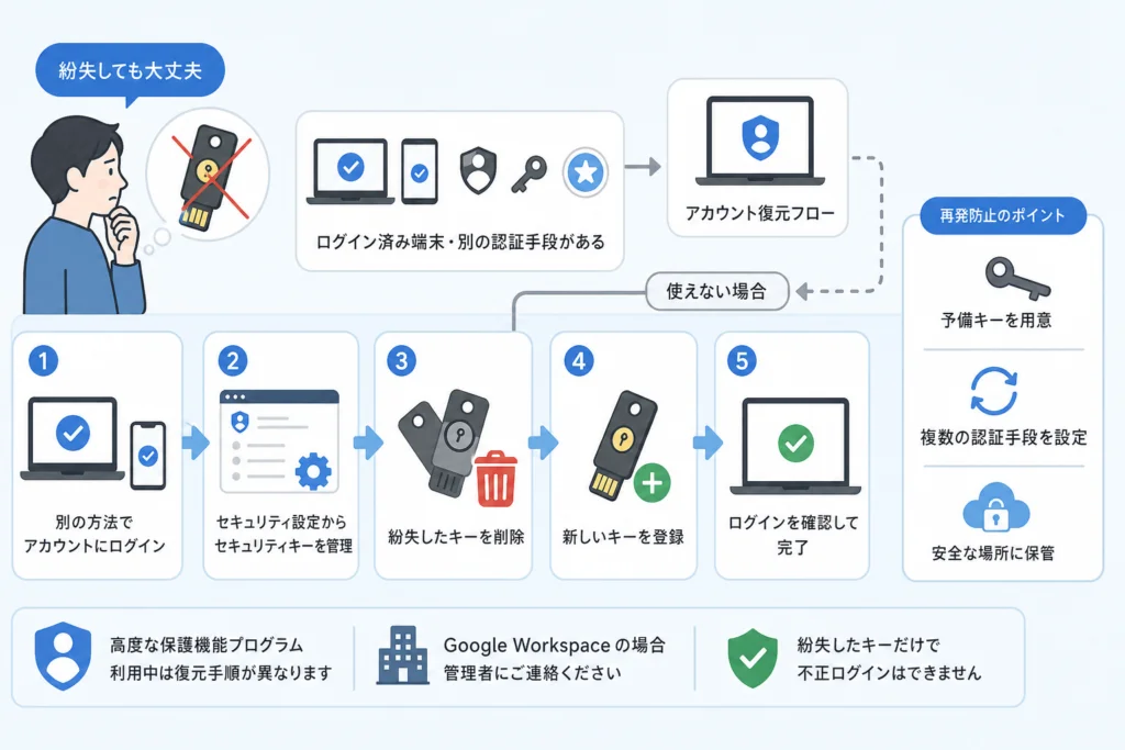予備の認証手段がなくログインできない場合はどう復元する?