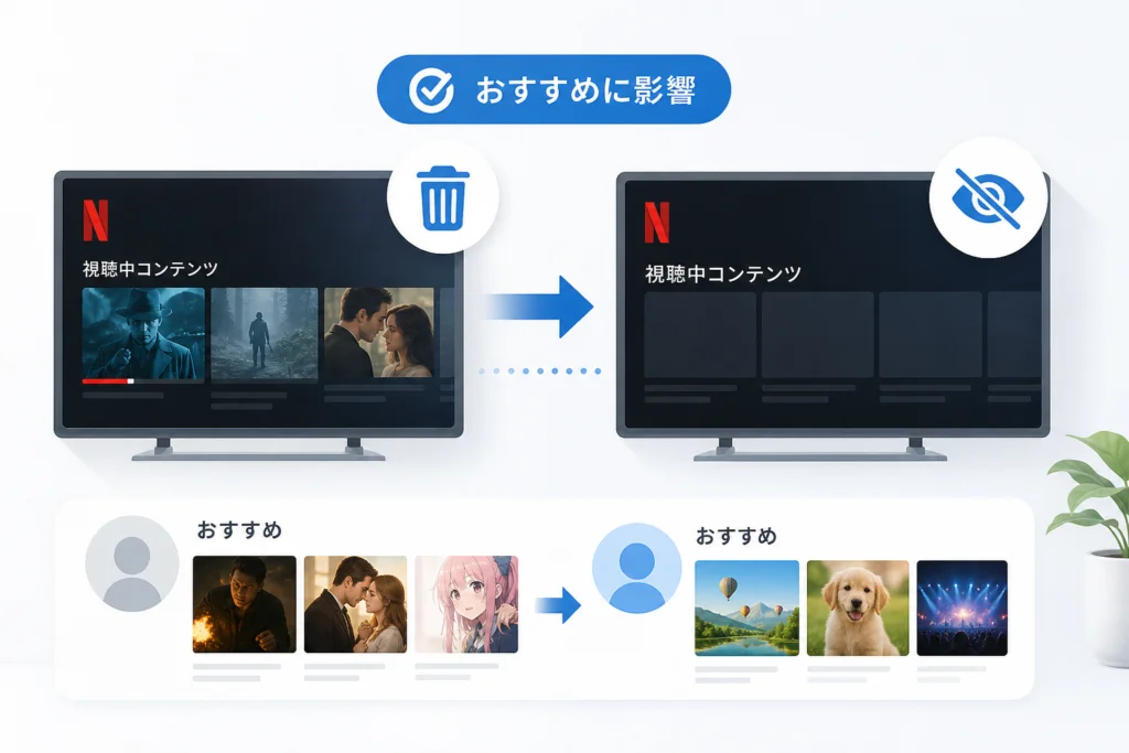 履歴を非表示にすると何が変わる?おすすめ・再生表示への影響