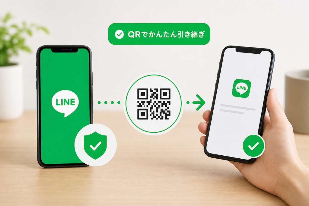 旧端末が使えるなら、QRコード引き継ぎと登録状態を確認