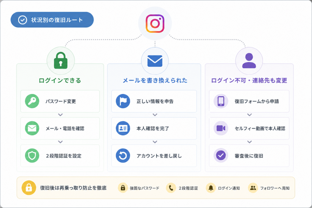 状況別の復旧ルート早見表