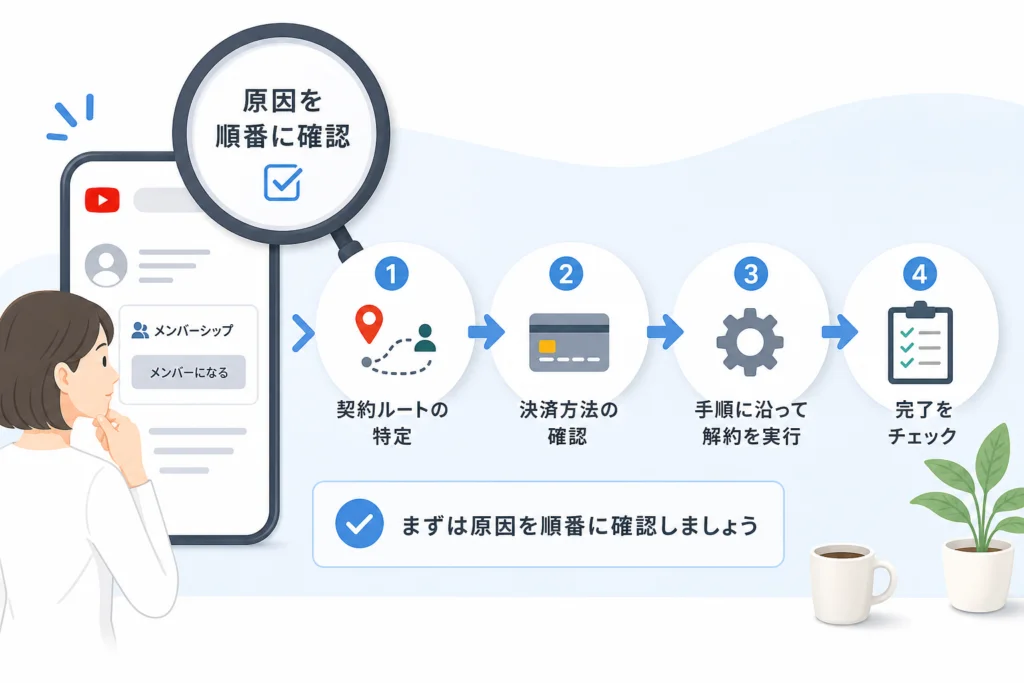 解約ボタンがない主な原因を順番に確認する