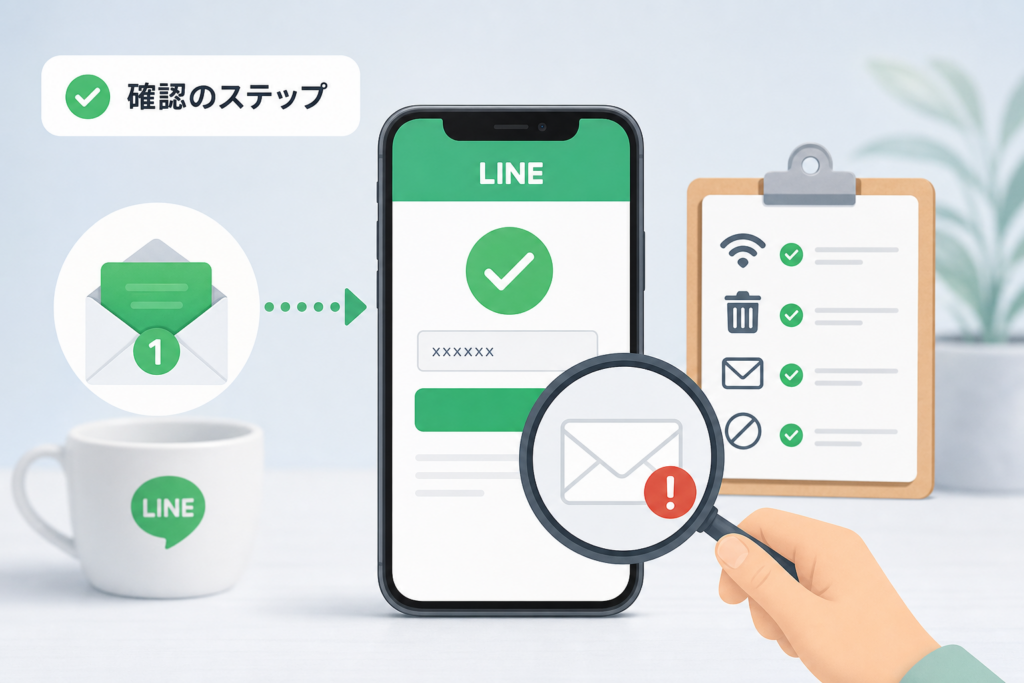 認証メールが届かないときの確認順