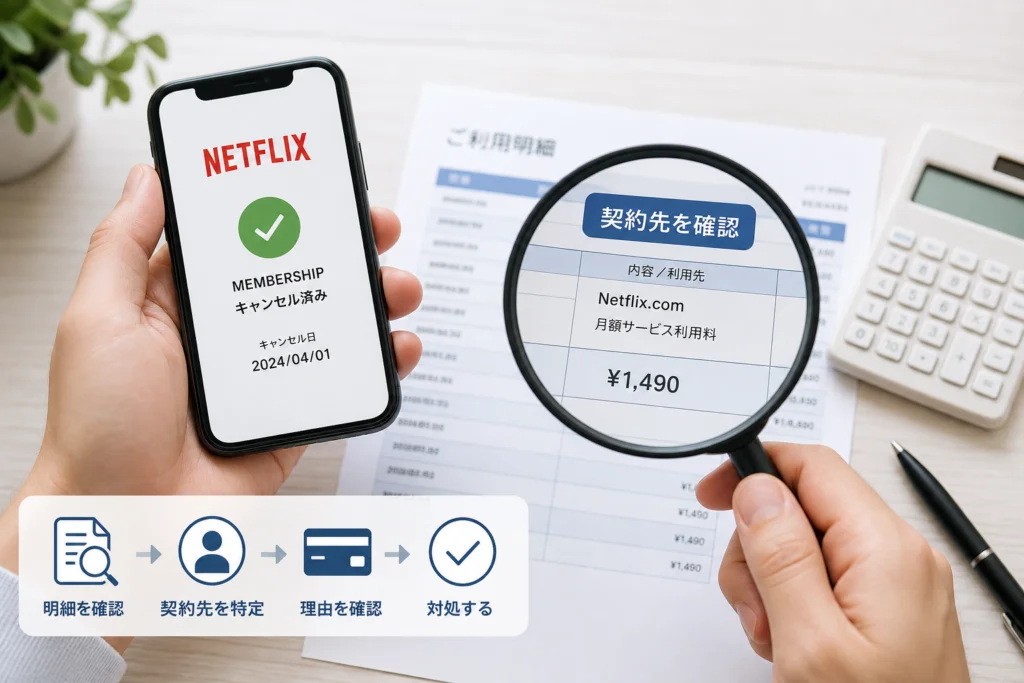 請求明細から契約先と請求理由を特定するには？