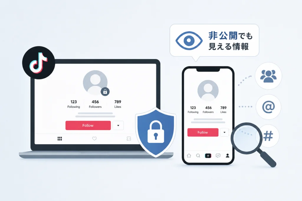 非公開でも見えるプロフィール情報と検索の注意点