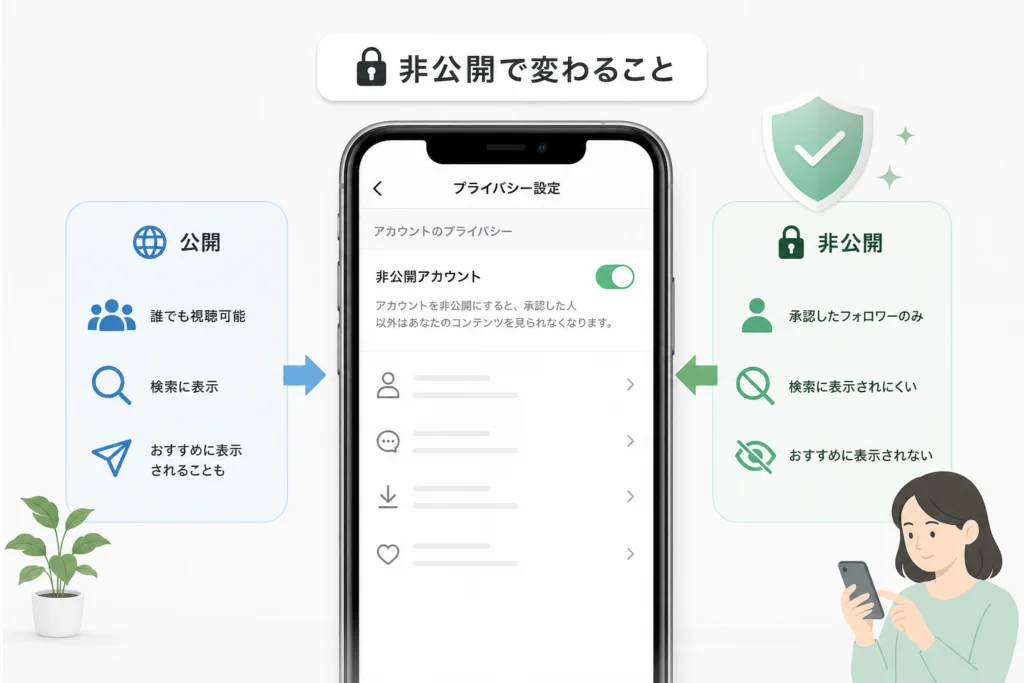 非公開にすると、何が変わる？