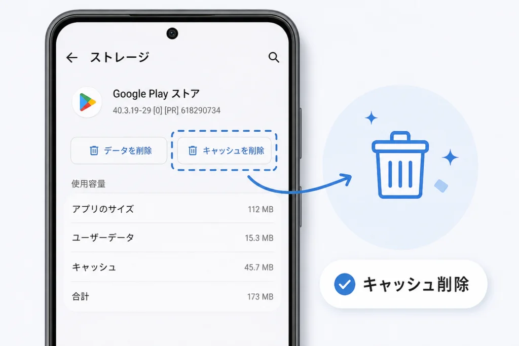 Google Play ストアのキャッシュを削除する