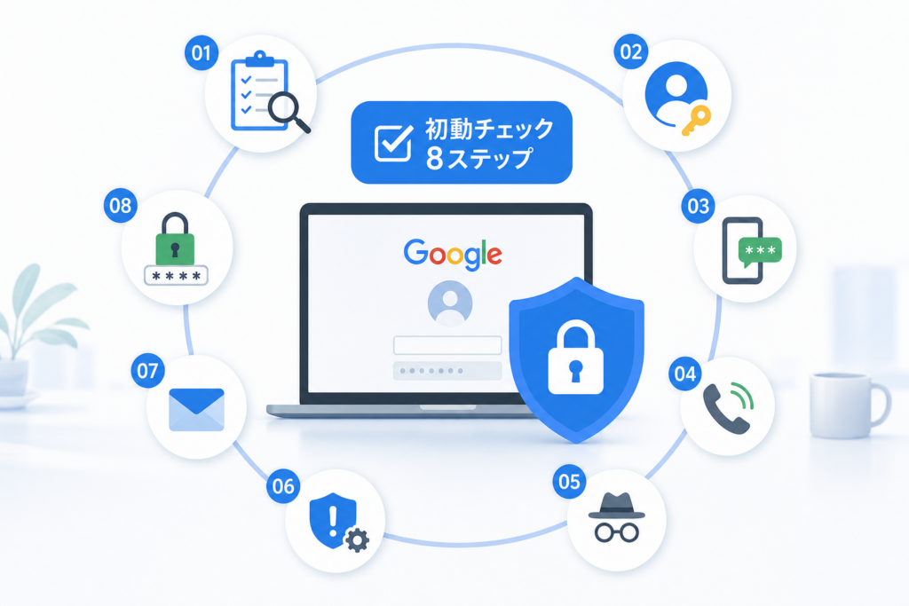 Googleアカウントを復元できないときの初動チェックリスト