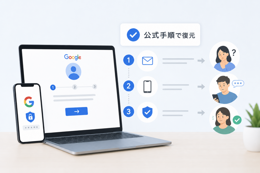 Google公式のアカウント復元手順