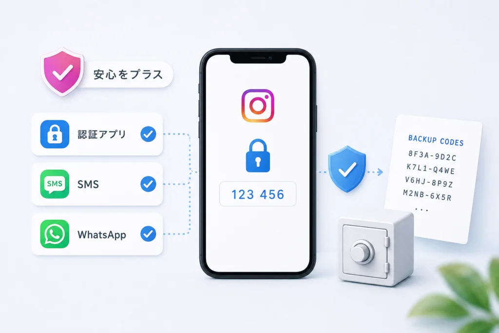 Instagramの二段階認証を設定する手順