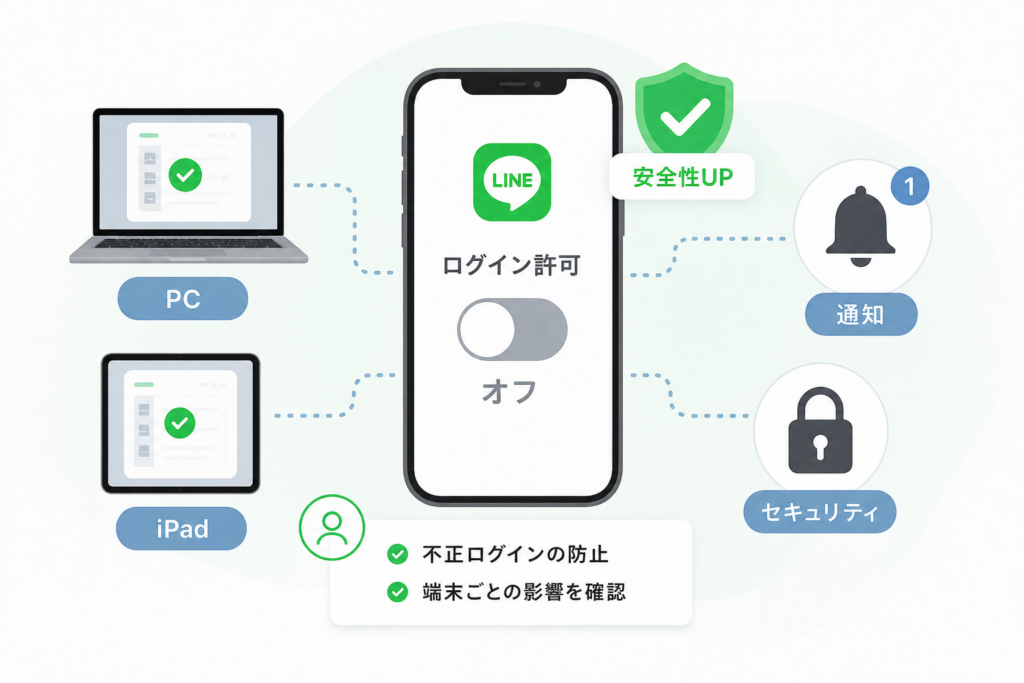 LINEのログイン許可をオフにするとどうなる?端末・機能別の影響一覧
