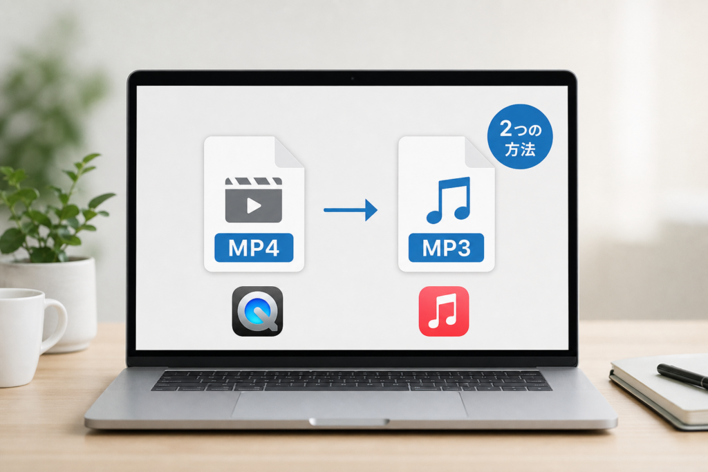 MacでMP4をMP3に変換する方法【QuickTime・ミュージック】