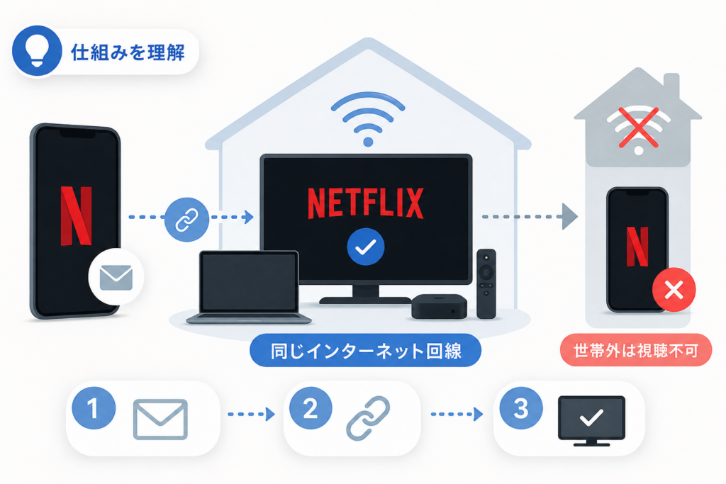 Netflixご利用世帯とは?更新が必要になる仕組み