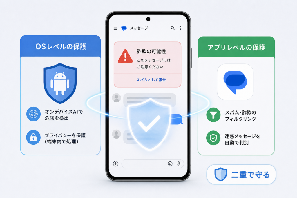 Pixelのメッセージ詐欺対策は「OS」と「アプリ」の二重防御