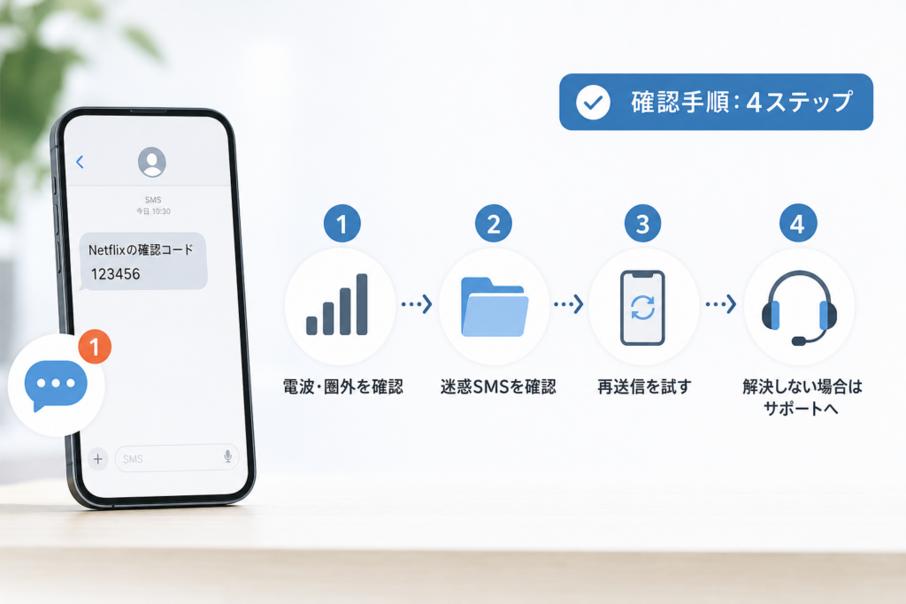 SMSの確認コードが届かない場合