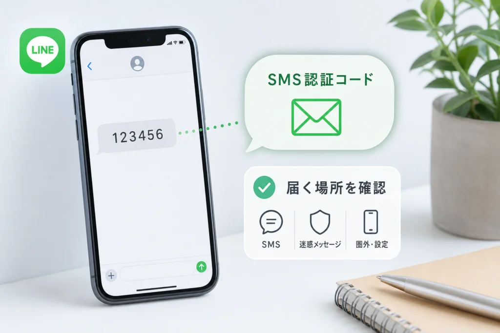 SMS認証コードが届かない場合に見る場所
